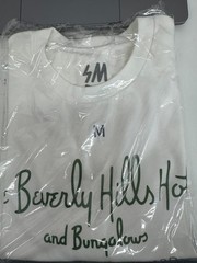 90s BEVERLY HILLS HOTEL & BUNGALOWS GRAPHIC WHITE T-SHIRT