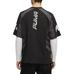 PUMA Bmw M Motorsport Lifestyle Crew Neck Long Sleeve T-Shirt Mens Black Casual
