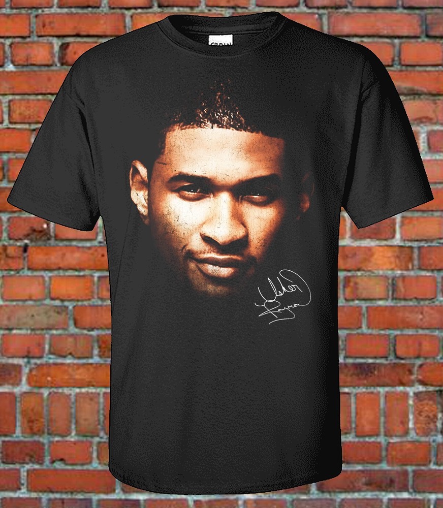 R&B Music Singer Usher Big Head T-Shirt Unisex Cotton Tee Classic