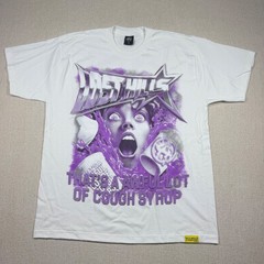 Lost Hills Thats A Awful Lot Of Cough Syrup T-Shirt White Purple Desto Dubb 2XL