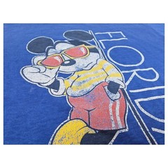 Mickey Mouse Disney Florida Ringer Graphic Tee Shirt Vintage 70s Retro Adult M/L