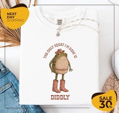 Funny Frog Cowboy Shirt The Only Squat I’m Doin Is Diddly Western Graphic Tee