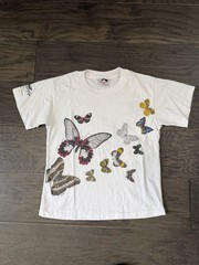 Vintage Harlequin T Shirt 1988 by Teena Houck butterfly monarch M Vtg 1980s #18