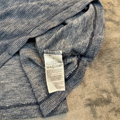 Old Navy Thermal Shirt Mens Large Navy Blue Marled Waffle Knit Long Sleeve