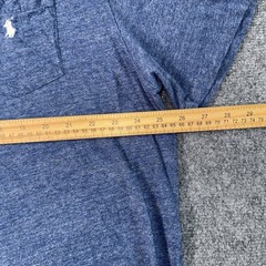 Polo Ralph Lauren Shirt Mens 2XB Big Blue Short Sleeve Crew Neck Pocket Tagless