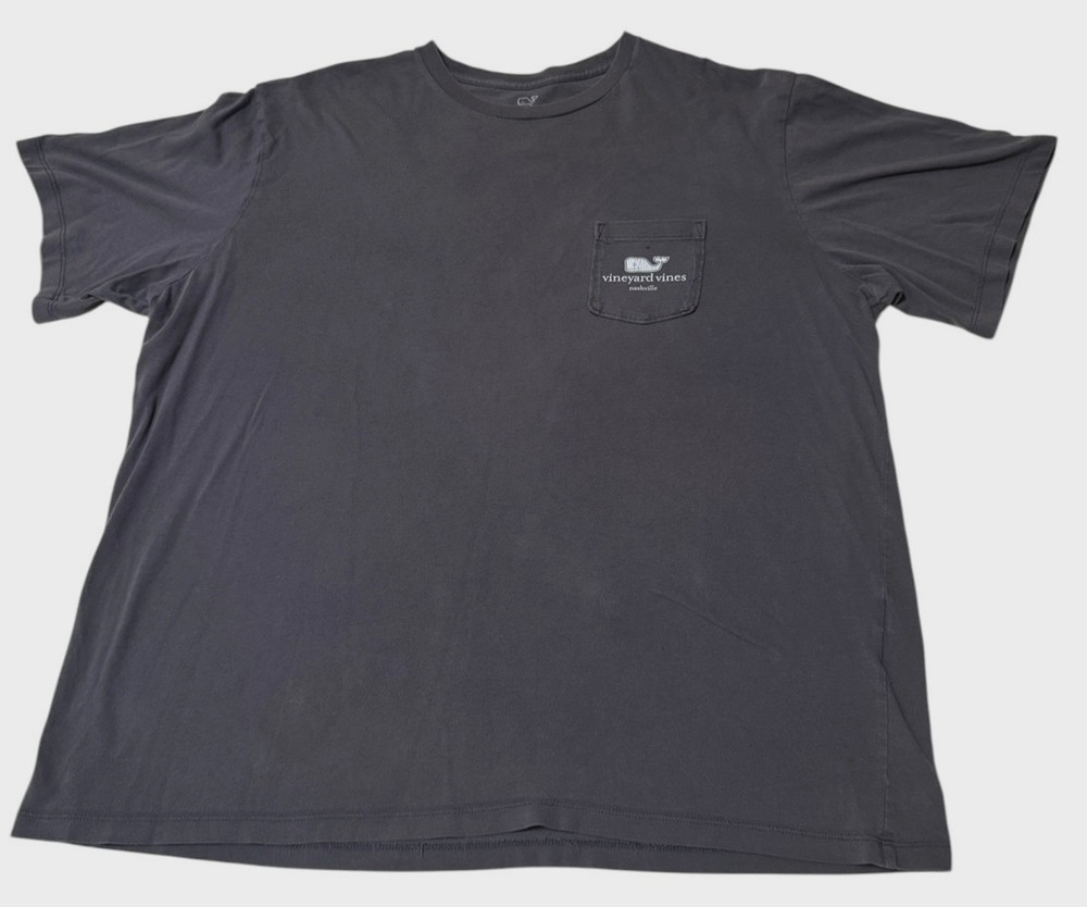 Vineyard Vines XL Tee Shirt – Gray with Nashville and Whale