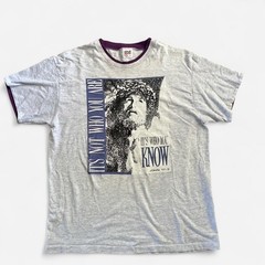 90’s Vintage Grail Jesus Shirt “It’s Not Who You Are. It’s Who You Know” Size L