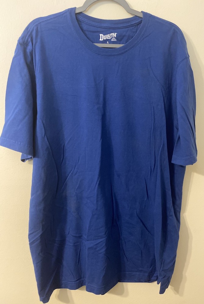 Mens Royal Blue Duluth Trading Co. Short Sleeve T-Shirt Standard Fit Size Large