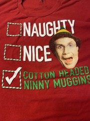 Elf the Movie Cotton Headed Ninny Muggins Christmas Shirt Unisex Fit Mens XLarge