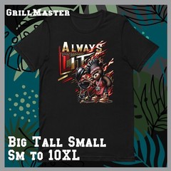Mens Big Tall BBQ Grill Master Bear 8X Greystone Tee Shirt to Match Hip Hop
