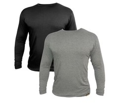 Firm Grip Men’s Base Layer Long Sleeve Shirt (2-Pack) Medium