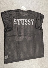 STUSSY MEN’S TEAM NUMBER 80 MESH JERSEY BLACK COLOR SIZE LARGE