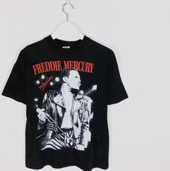 Vintage 90s Freddie Mercury Mr Bad Guy Show Must go On Queen Tee rare rock UK