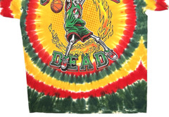 Grateful Dead Dunker Front/Back Graphic Grn/Red/Yellow Tie Dye T-Shirt Large New