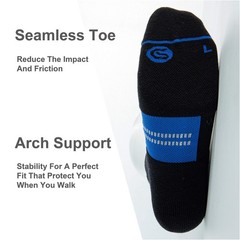 CelerSport 6 Pack Men’s Running Ankle Socks with Cushion Low Cut Athletic Spo…