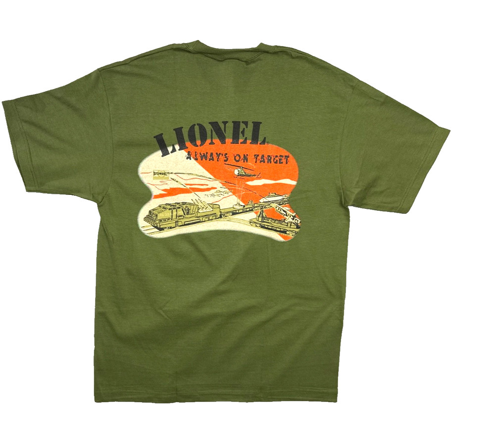 Earth Collection Lionel Trains T-Shirt Sz 2X Short Sleeve Green w Graphics