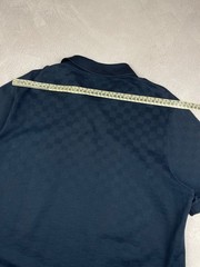 LOUIS VUITTON Men’s Damier Short Sleeve Polo Shirt Navy 100% Cotton Size L