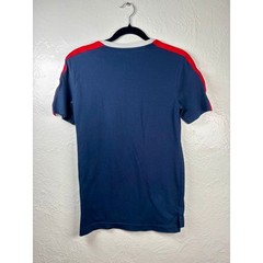 NASA T-Shirt Mens XS Blue Ringer Tee Spacecore Worm Logo Geek Chic Sci-Fi Retro