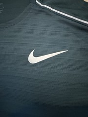 **BRAND NEW** Men Nike Running Miler Dri-fit Crew Neck Run’ Top EverGreen Sz L