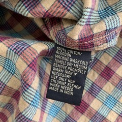 Gibbs & Mitchell Mens Button Down Shirt Long Sleeves 100% Cotton Size M