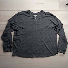 Tecovas Henley Shirt Mens XXL Gray Heathered Long Sleeve Western