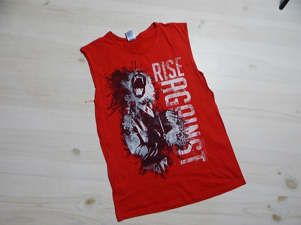 vintage y2k rise against hardcore punk rock band sleveless size small