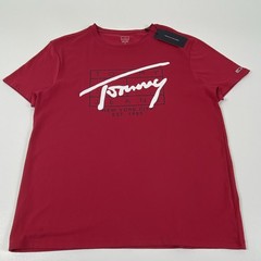 Tommy Hilfiger Men’s Crew Neck Short Sleeve Logo Graphic T-Shirt Red M