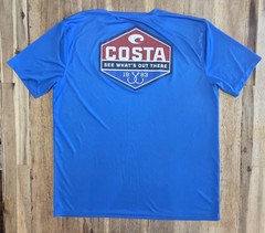 Costa Del Mar -See What’s Out There- Blue Short Sleeve Polyester Shirt Men’s XXL