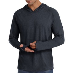 UPF50+ Men’s Sun Protection Long Sleeve Hoodie Fishing Hiking Casual Sport Shirt