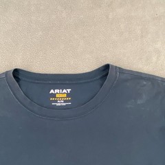 Ariat Rebar Workman Shirt Mens XL Navy Blue Graphic Stain Resistant Performance