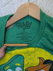 Tee Luv Gumby and Pokey Men’s T-Shirt XL Green Distressed Retro Graphic Vintage