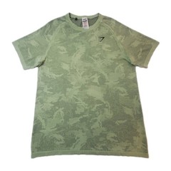 Gymshark Shirt Men’s 2XL Green Short Sleeve Activewear Athletic Adult Logo Tee