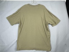 VTG Perry Ellis Shirt Mens XL Green Striped V-Neck Cotton Rayon T-Shirt Tee Y2K