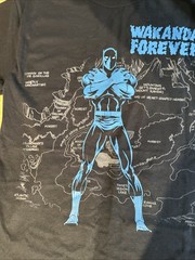 NEW Black Panther Marvel Black Cotton T Shirt Classic Fit Size S Small