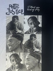Chemistry Men’s Black/White Tupac Poetic Justice Graphic Crew Neck T-Shirt M