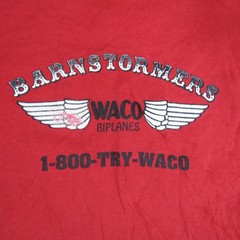 Vintage Waco Barnstormers Shirt Mens 2XL Red Biplanes Single Stitch 90s