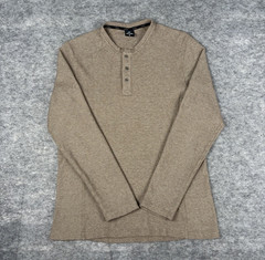 Kuhl Shirt Mens M Konflikt Henley Brown Waffle Long Sleeve Outdoors Hiking