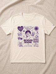 Benson Boone, Beautiful Things Lyrics Graphic, Retro Pop Singer Fan Apparel