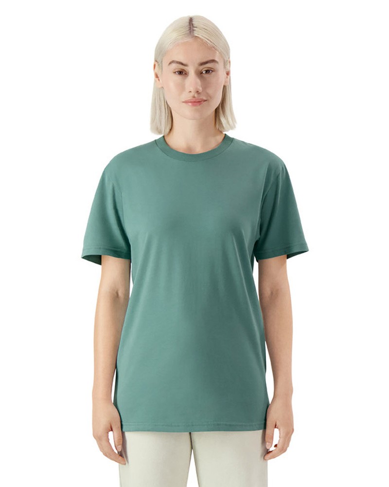 Pack Of 2 American Apparel 5389 Unisex Ring Spun Sueded Stylish Plain T-Shirt