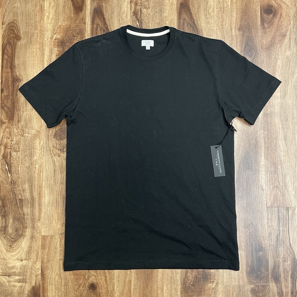 Tomorrows Laundry Men’s Large Black Modern Fit Tee T-shirt, Essential Tee