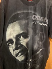 Hoss Tee Vintage Barack Obama 44th President Rhinestone Graphic T-Shirt