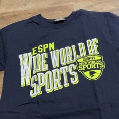 Walt Disney T-Shirt ESPN Wide World Of Sports Blue Adult Size M Medium Champion