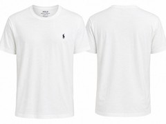 Polo Ralph Lauren Mens Custom Fit Crew Neck Short Sleeve T Shirt in White 2XB