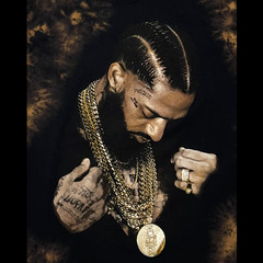 NEW Custom Nipsey Hussle One-of-a-Kind Reverse Dye T-Shirt – Two Designs