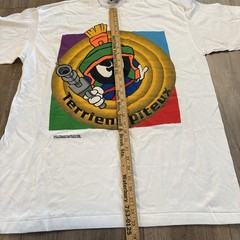 Vintage 1990’s Marvin the Martian Looney Tunes French T Shirt XL Changes Tag