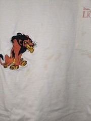 Vintage 90s The Lion King Mufasa Scar Movie Promo Disney White Large T-Shirt