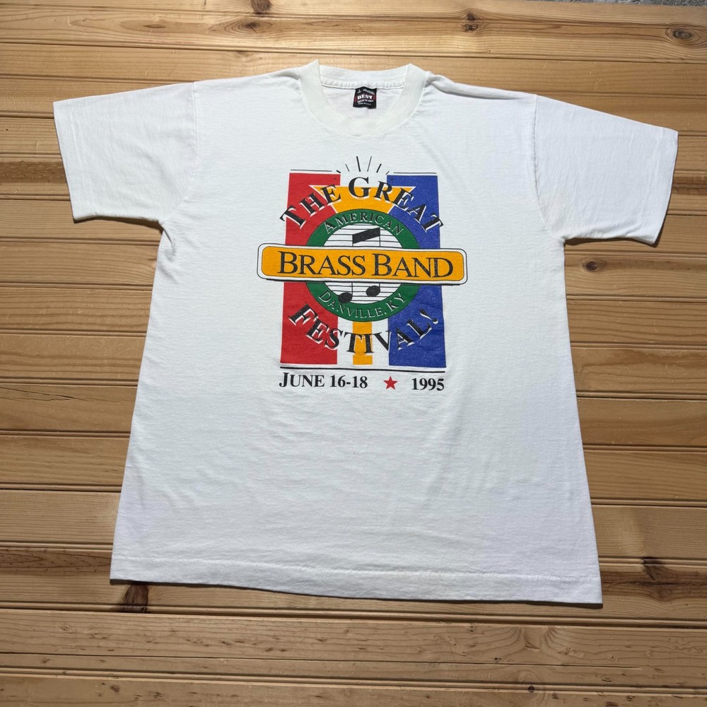 Vintage 1995 Brass Band The Great Festival Danville Kentucky T-Shirt USA – Large