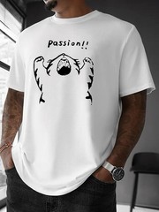Men’s Graphic Print T-Shirt Casual Street Style, Unisex , Soft , Summer Casual √