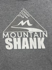 Mountain Shank Shirt Mens Large Gray Graphic Tee Anvil Lightweight Poly Blend