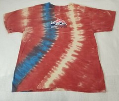 Pink Dolphin Men’s Red Tie Dye Front Back Graphic Short Sleeve T-Shirt Size XXL